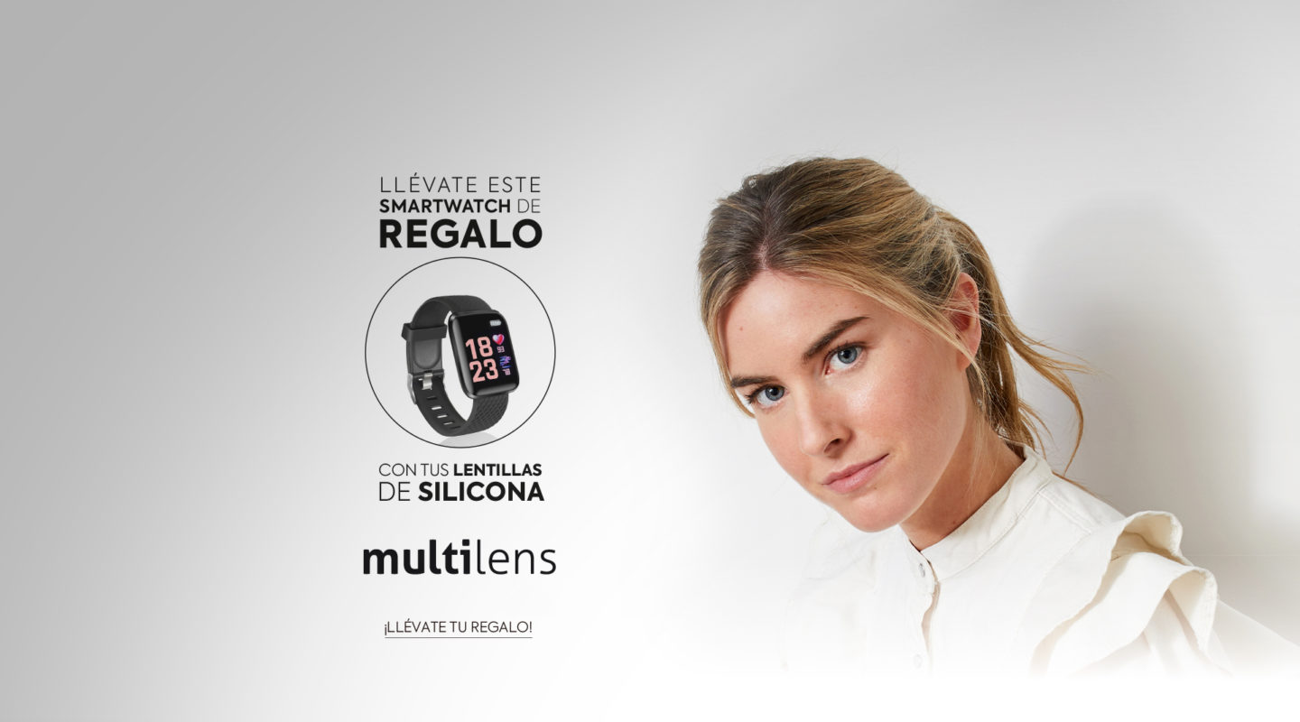 ¡Llévate este smartwatch con tus lentillas multilens silicone!