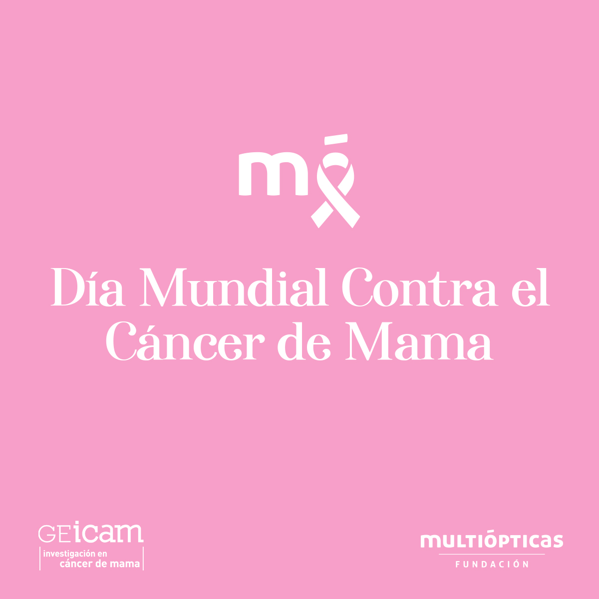 Multiópticas y GEICAM unidos por séptimo año consecutivo para investigar el cáncer de mama